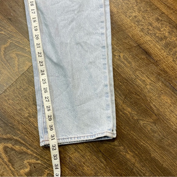 American Eagle AE Strigid Jeans Highest Waist Crossover Baggy Straight Womens 8 - Picture 10 of 12